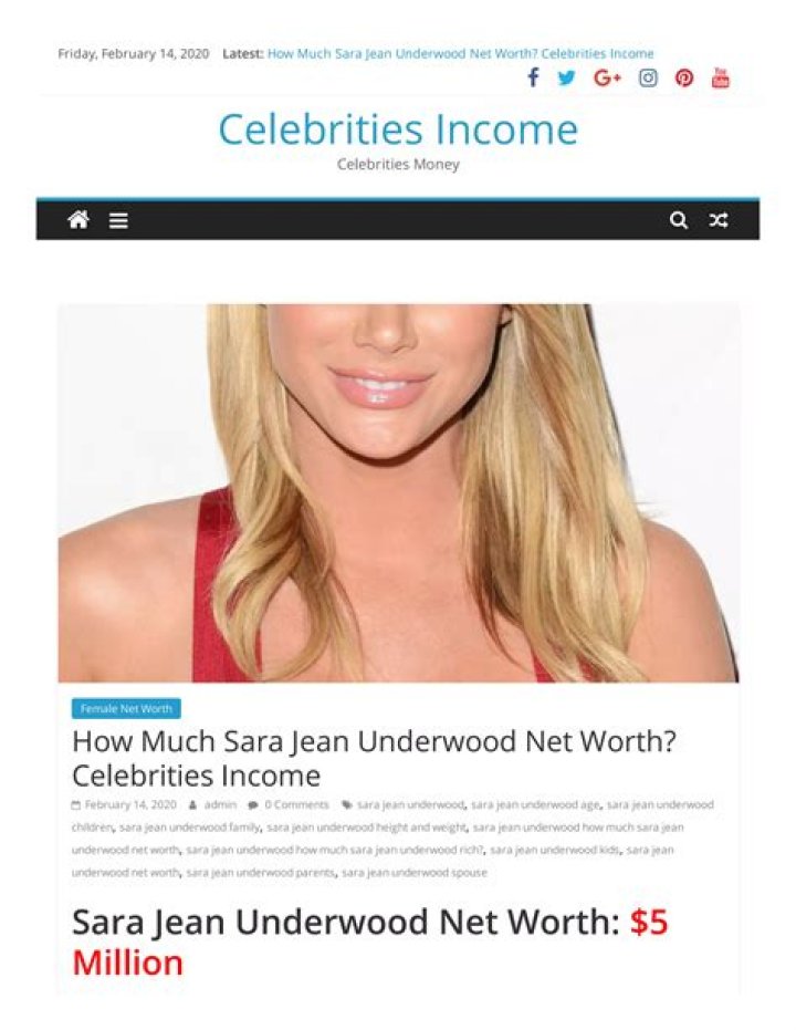 Sara Jean Underwood Net Worth